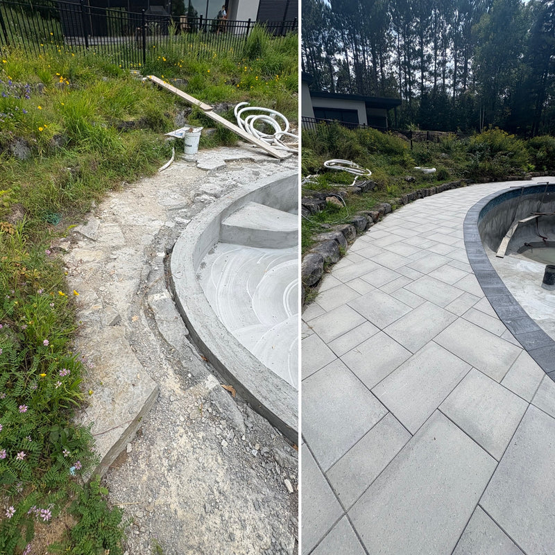 Installation de pavé uni