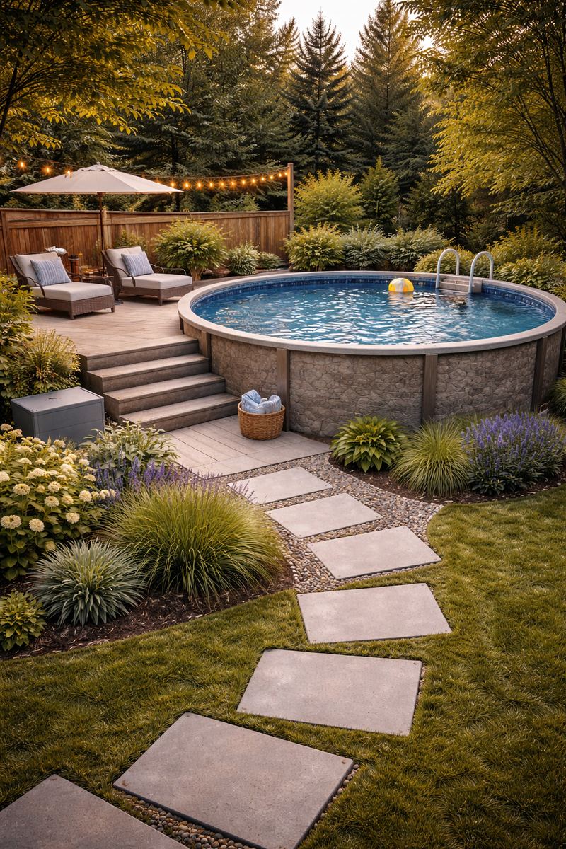 Aménagement paysager pour piscines creusées