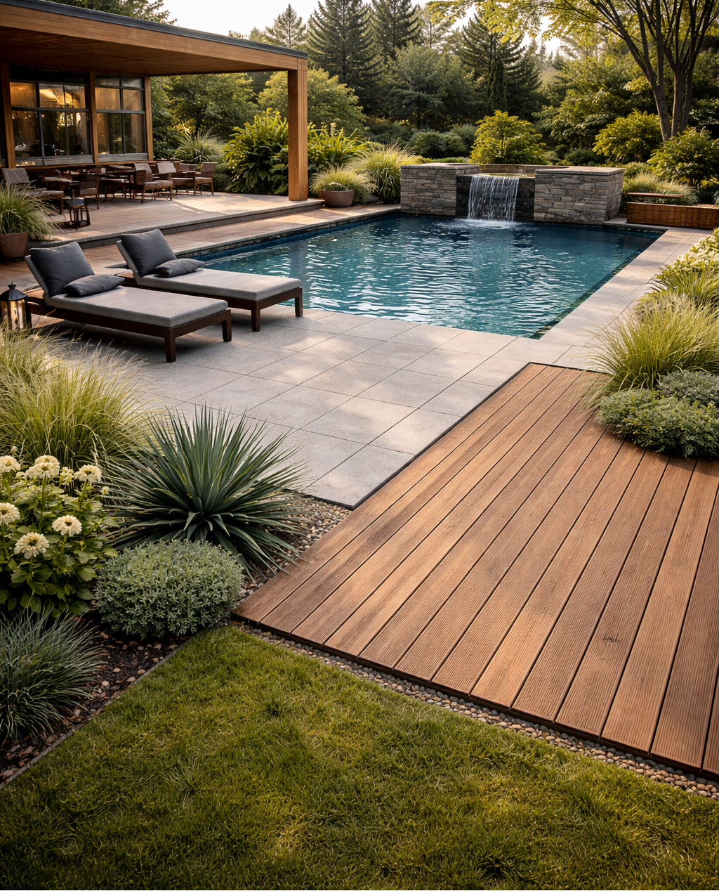 piscine creusée en fibre de verre sur la Rive-Nord