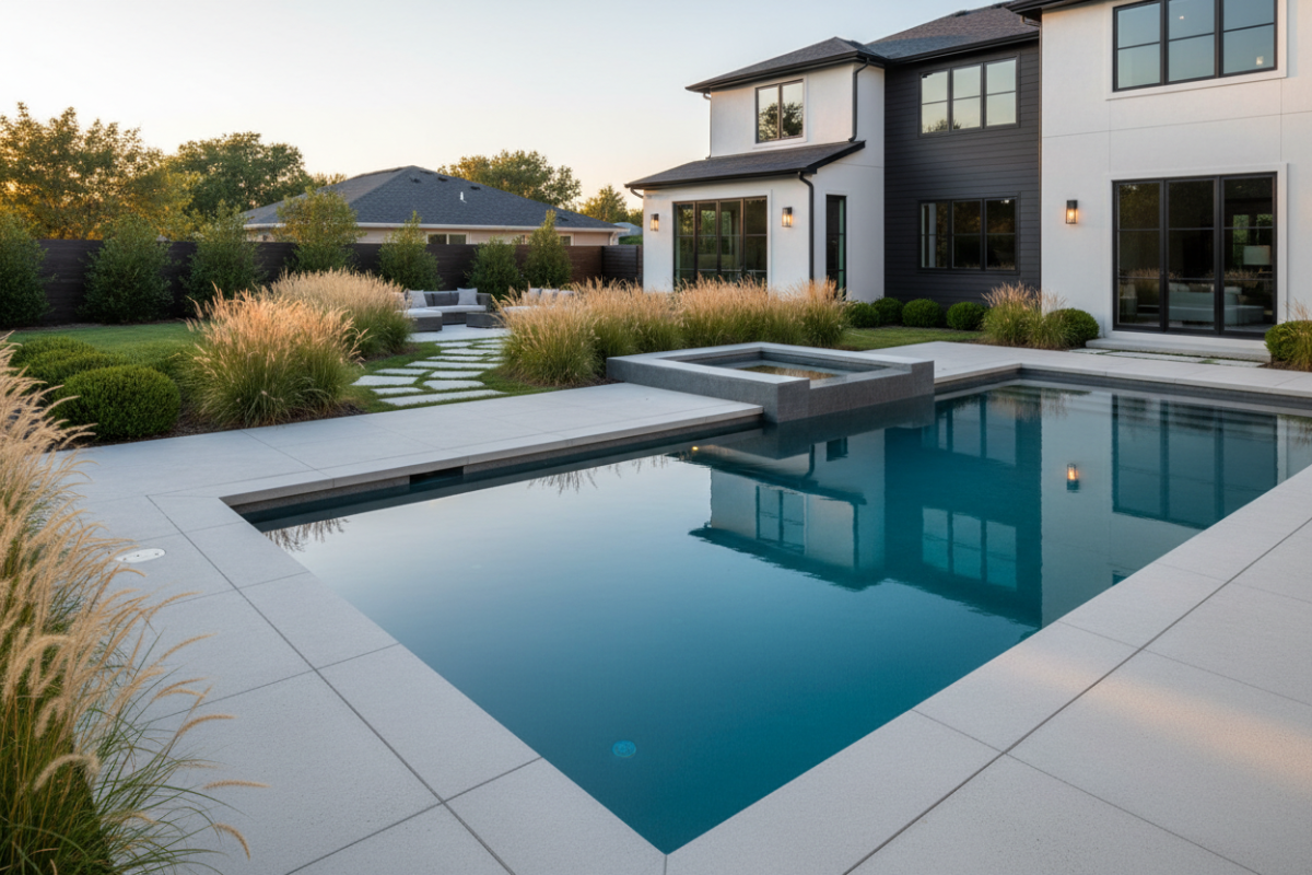piscine creusée en béton sur la Rive-Nord