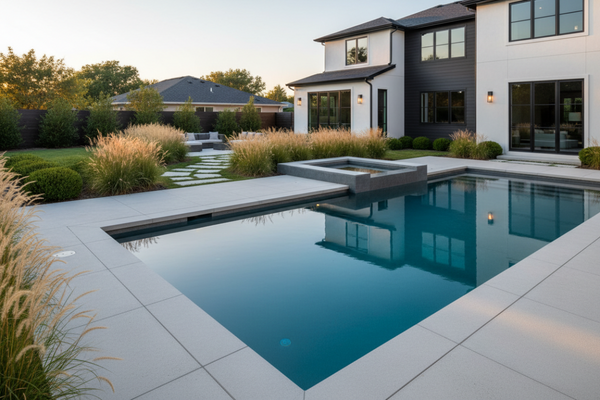 piscine creusée en béton sur la Rive-Nord