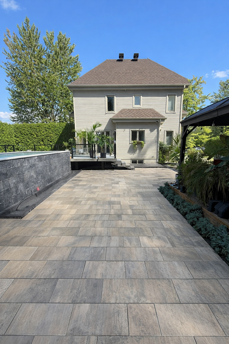 Patio en pavé uni
